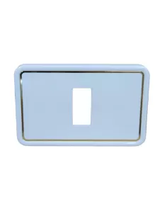 Vimar 08635.I.12 Single-Place Snap-On Plate for Rectangular Boxes, White, 8000 Series